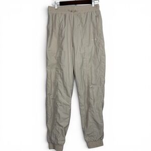 Wilo The Label‎ Women's Sand Beige Nylon Track Jogger Pants Size M Mesh Lined